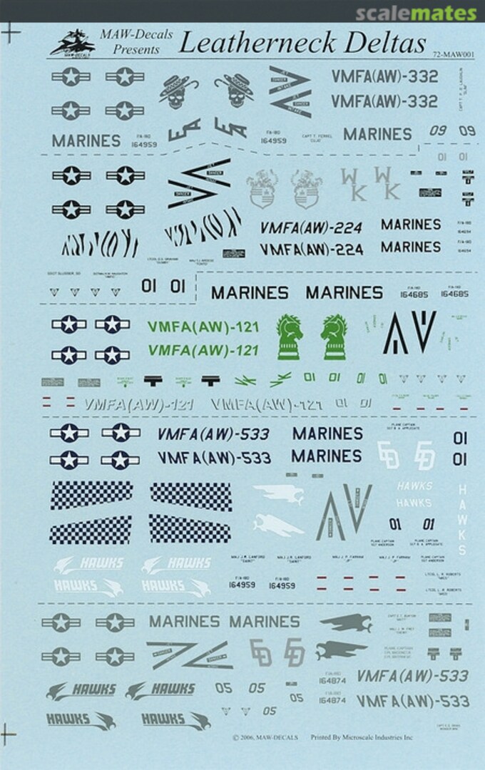 Boxart Leatherneck Deltas 72-MAW001 MAW-Decals