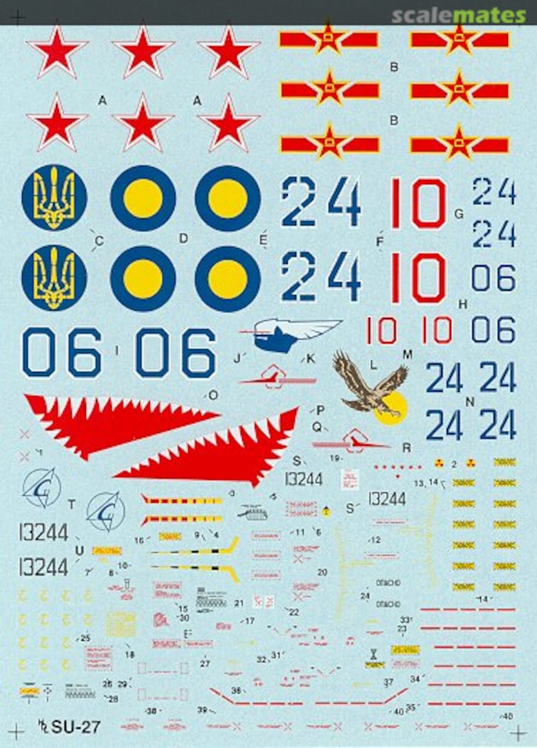 Boxart Su-27 Flanker B 48-003 Hi-Decal Line