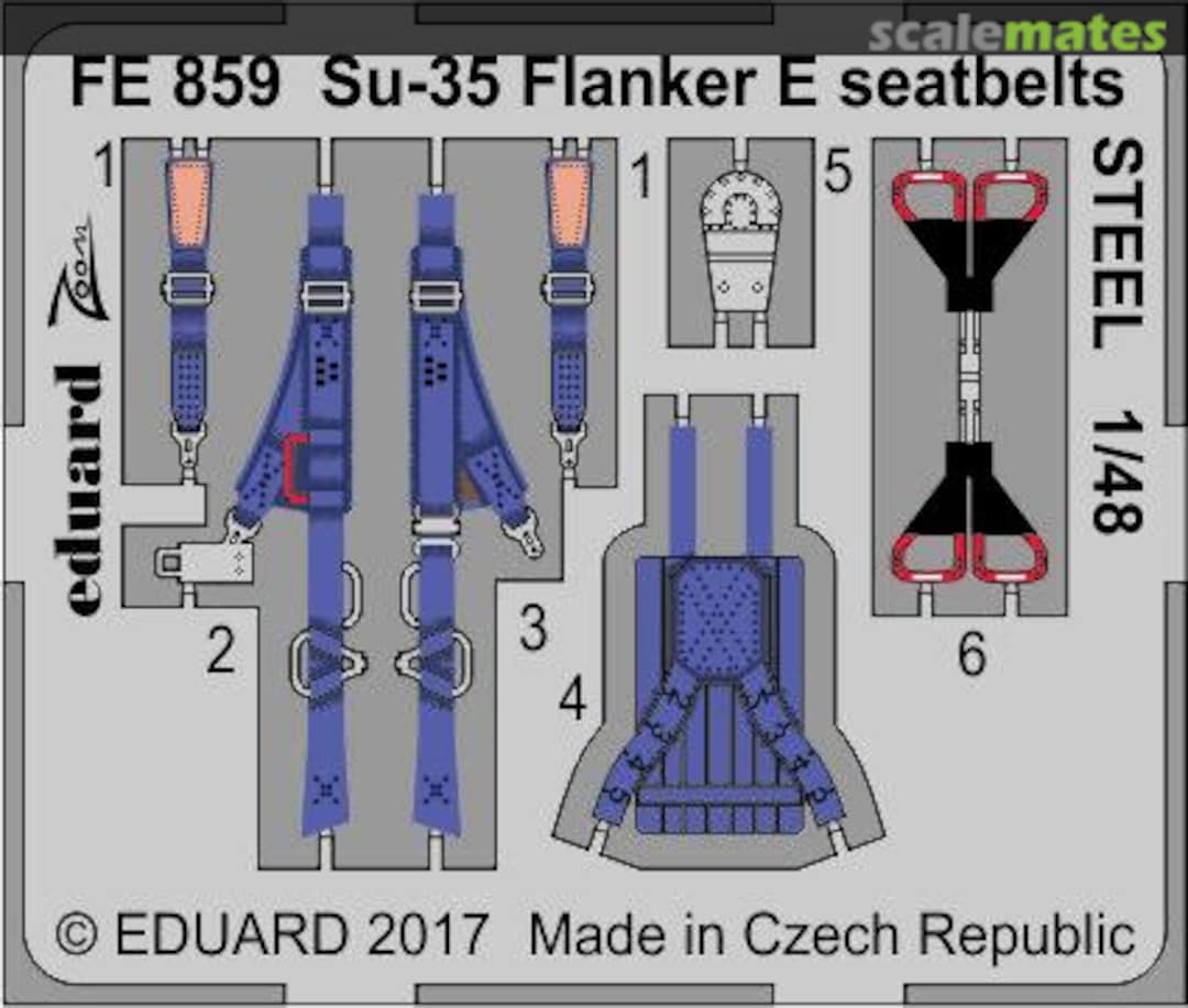 Boxart Su-35 Flanker E seatbelts FE859 Eduard