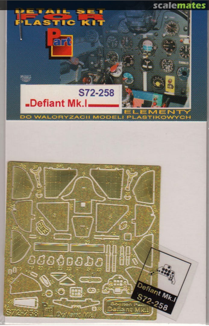 Boxart Defiant Mk.I Airfix S72-258 Part