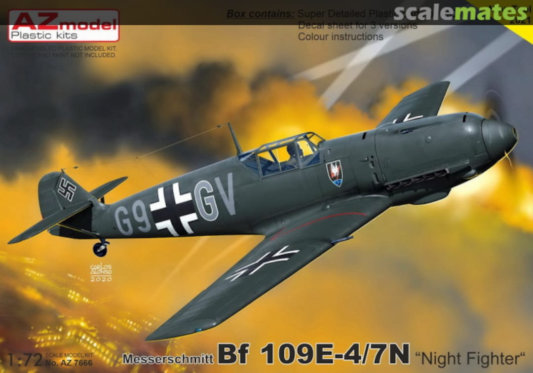 Boxart Messerschmitt Bf 109E-4/7N AZ 7666 AZmodel