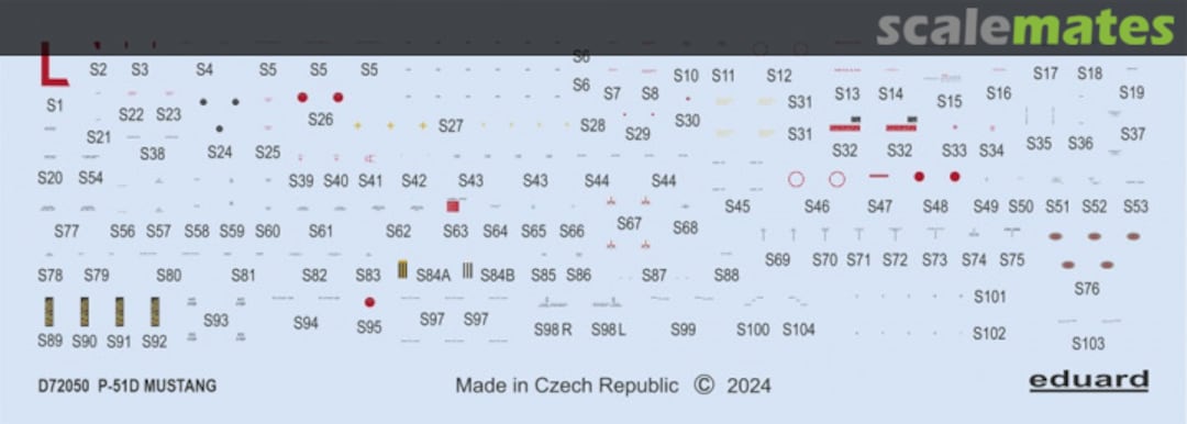 Boxart P-51D Stencils EDUARD D72050 Eduard