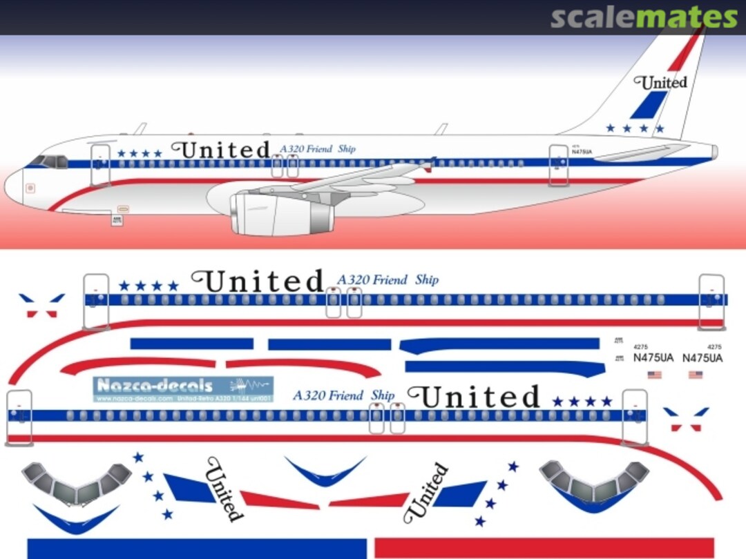 Boxart United A320    UTD001 Nazca decals