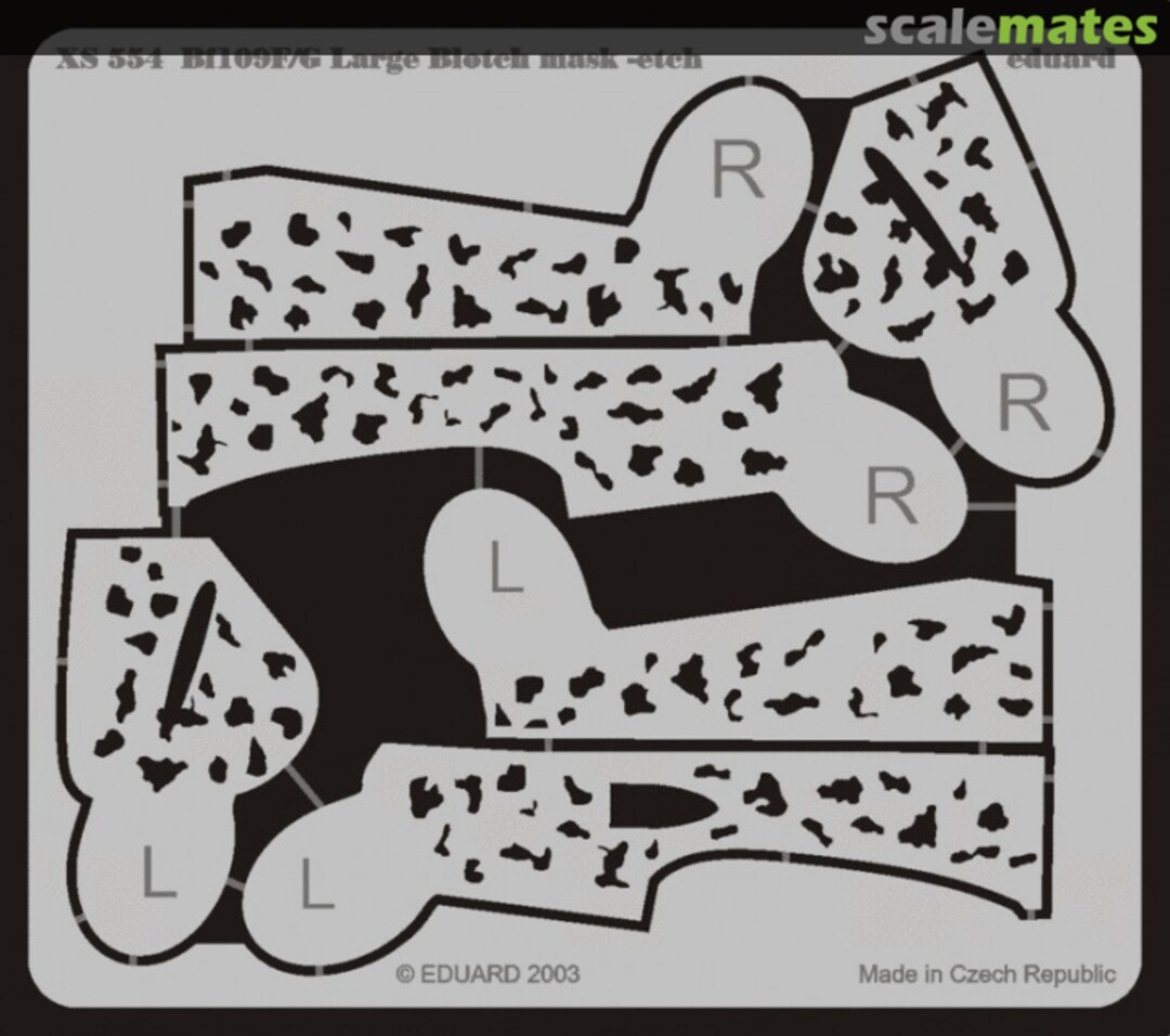 Boxart Bf109F/G Large Blotch mask-etch XS554 Eduard