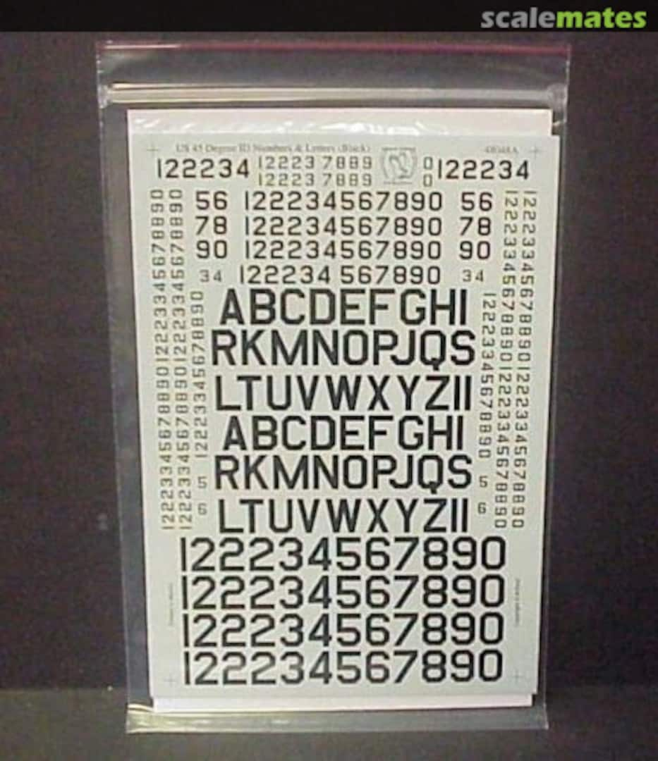 Boxart US 45 Degree ID Numbers & Letters 48048 Eagle Strike Productions