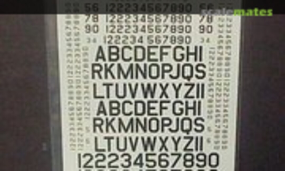 1:48 US 45 Degree ID Numbers &amp; Letters (Eagle Strike Productions 48048)