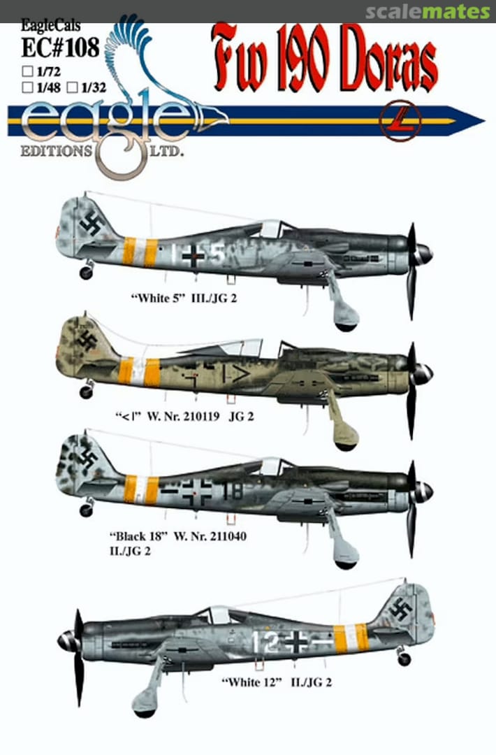 Boxart Fw 190 Doras EagleCals EC32-108 Eagle Editions