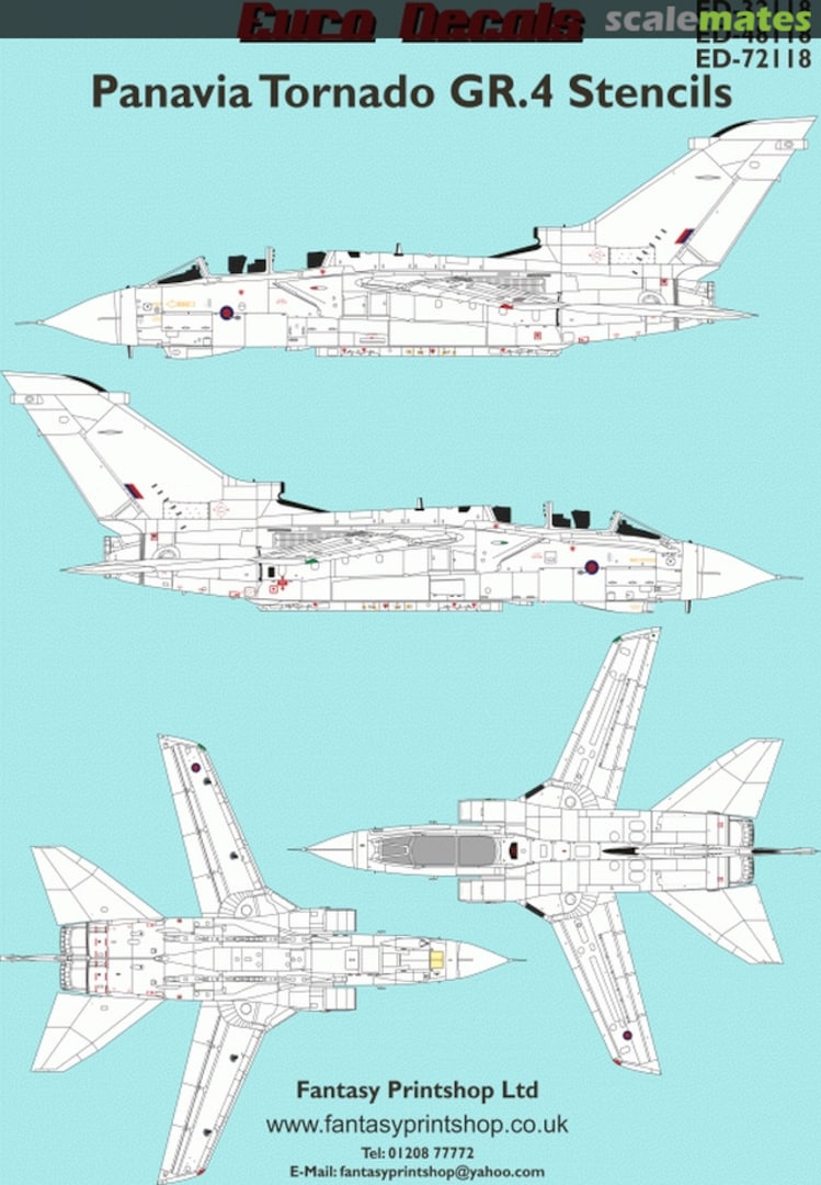 Boxart Tornado GR.4 Stencils ED-32118 Euro Decals