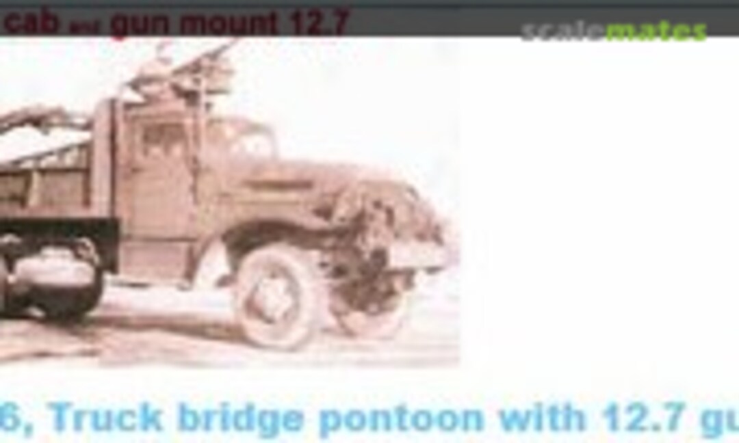 1:35 White 666, Truck bridge pontoon with 12.7 gun mount (P.S.P. 35047)