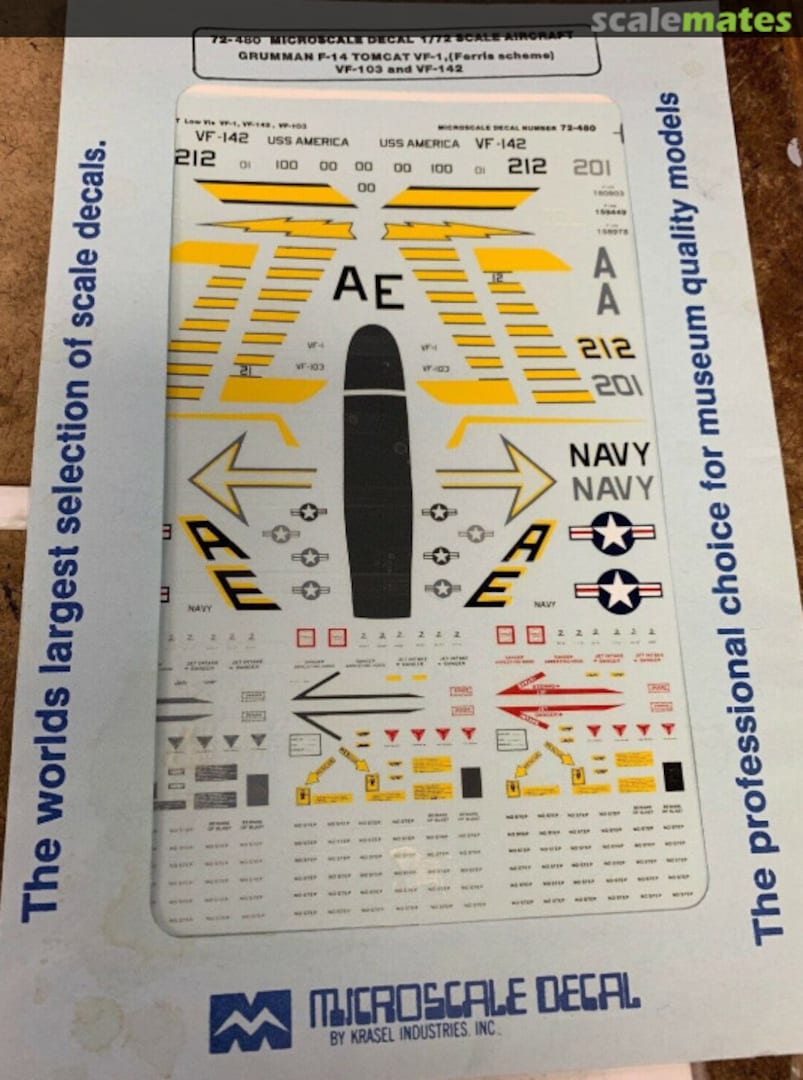 Boxart Grumman F-14 Tomcat 72-480 Microscale