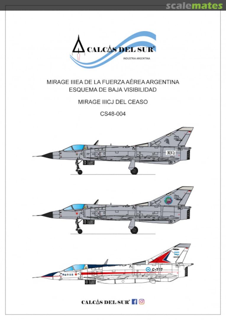 Boxart Mirage IIIEA Low Vis & Mirage IIICJ Ceaso CS48-004 Calcas del Sur