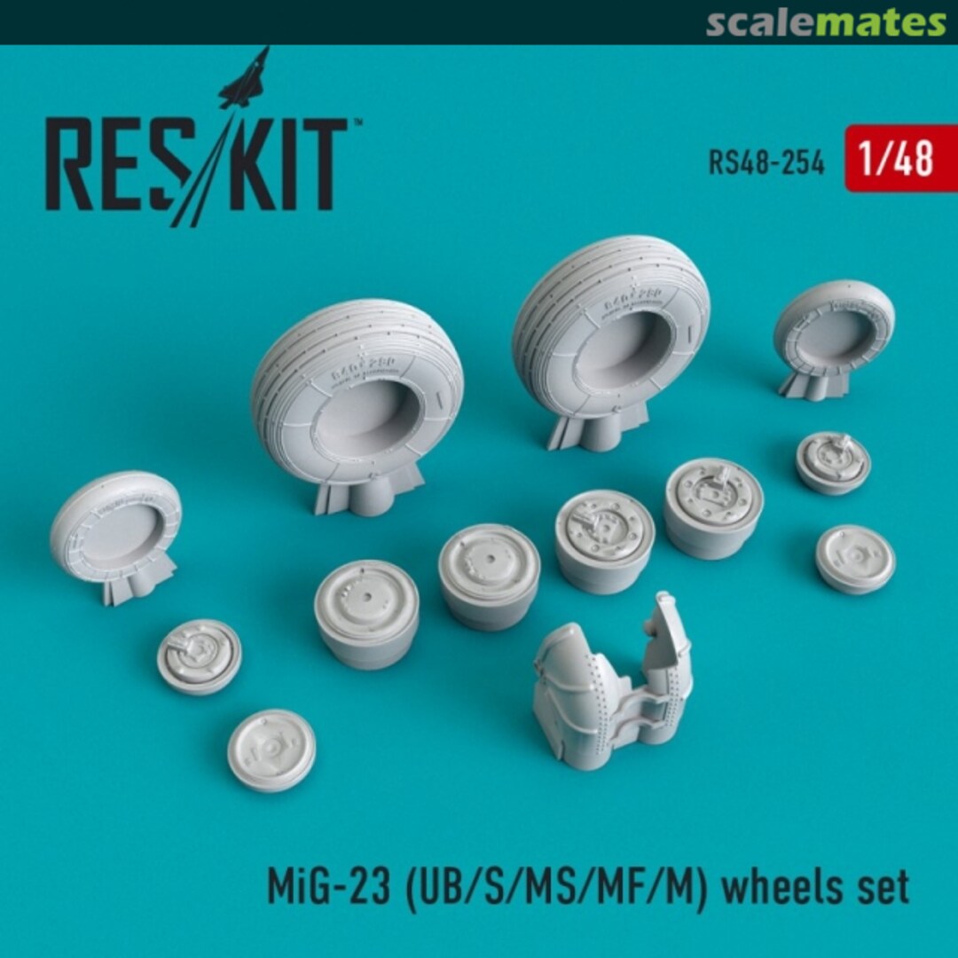 Boxart MiG-23UB/S/M/MS/MF wheels set RS48-0254 ResKit