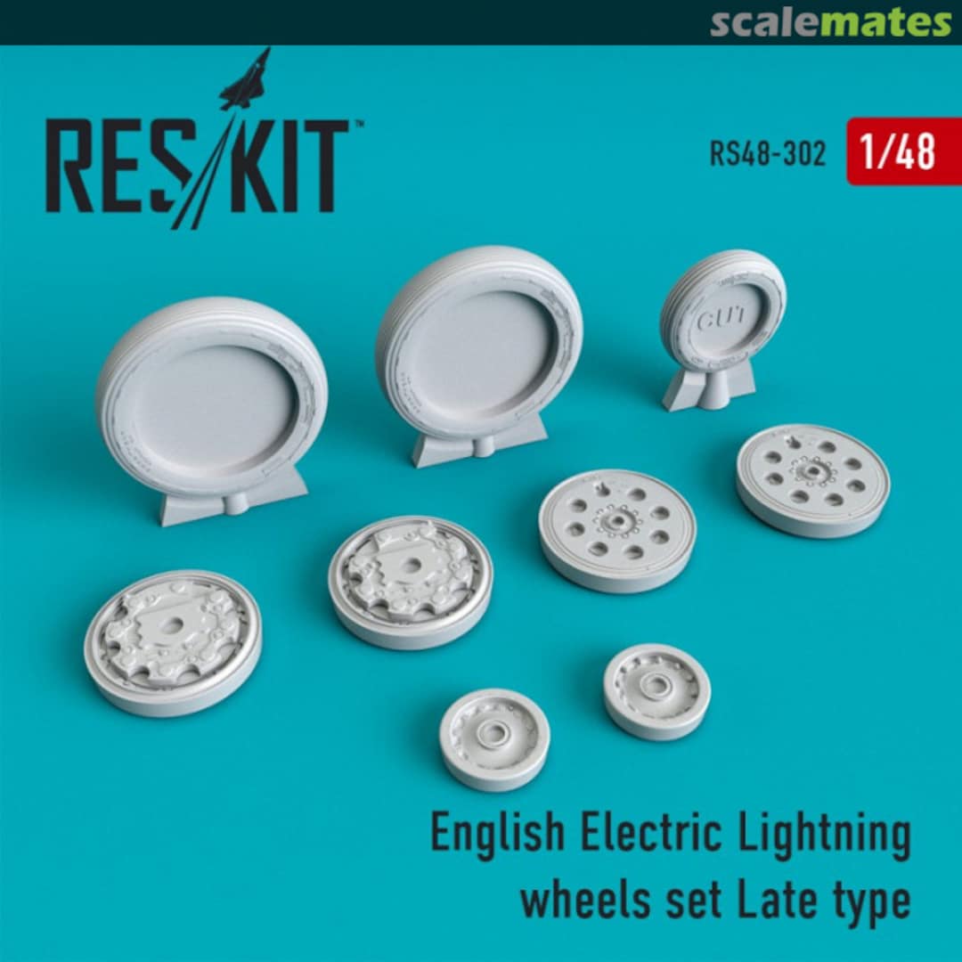 Boxart English Electric Lightning - wheels set (late) RS48-0302 ResKit