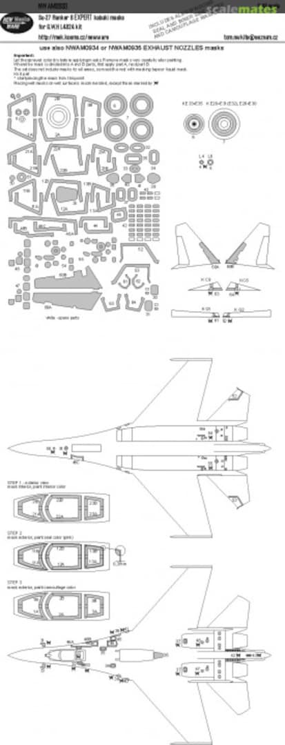 Boxart Su-27 Flanker B EXPERT kabuki masks NWAM0933 New Ware