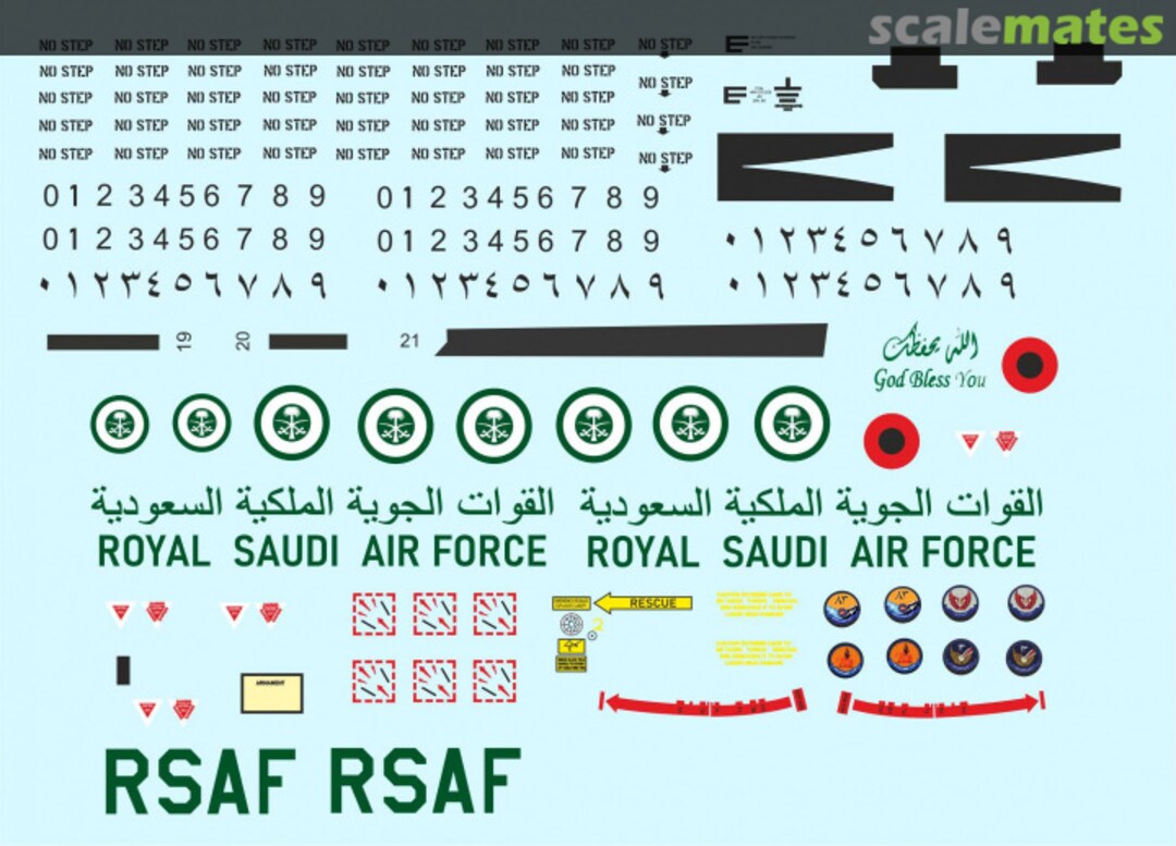 Contents Panavia TORNADO Royal Saudi Air Force RSAF - Decal 32OD020 PROcal Decals