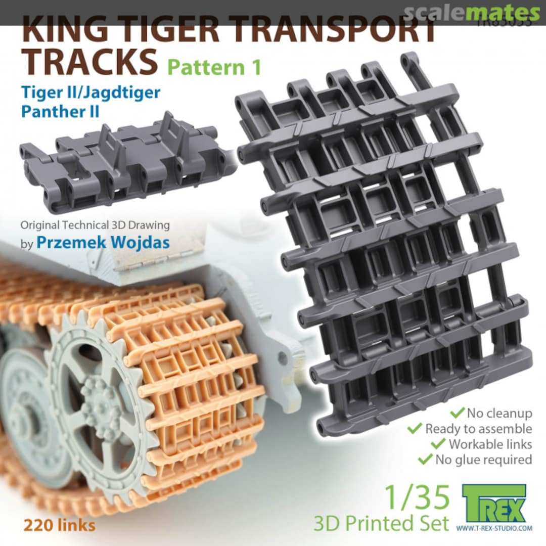 Boxart King Tiger Transport Tracks Pattern 1 TR85053 T-Rex Studio