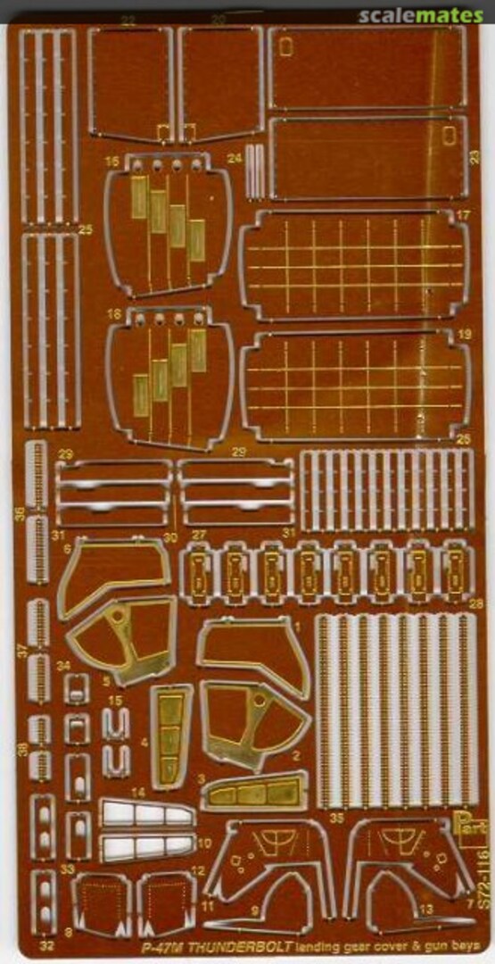 Boxart P-47M Thunderbolt Landing gear cover & gun bays S72-116 Part