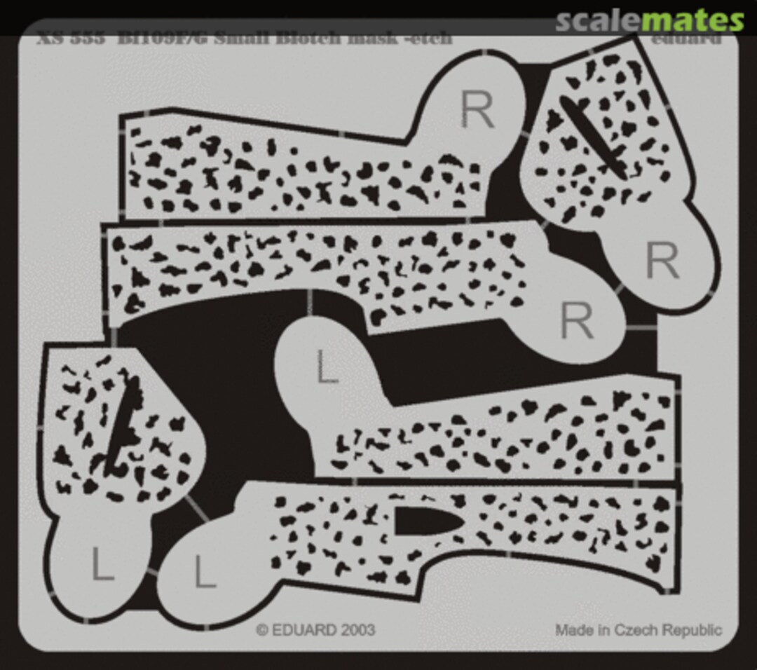 Boxart Bf 109F/G Small Blotch mask-etch XS555 Eduard