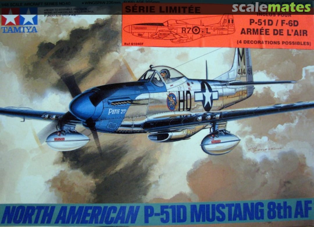 Boxart North American P-51D Mustang 8th AF 61040F Tamiya