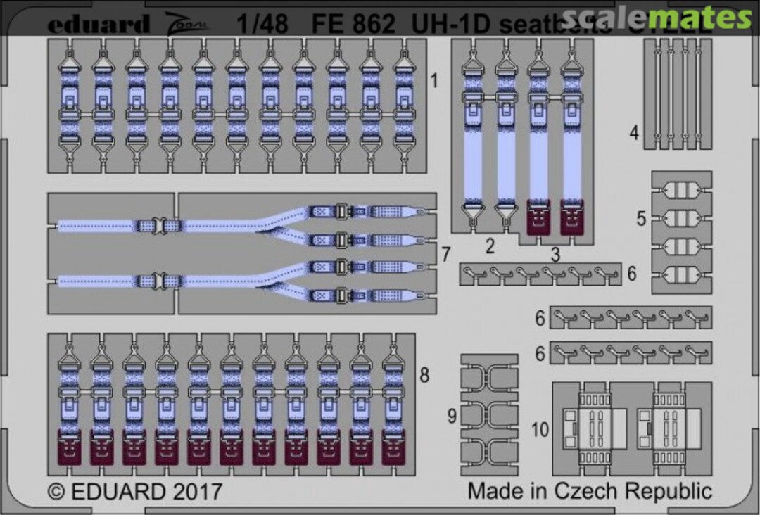 Boxart UH-1D seatbelts FE862 Eduard