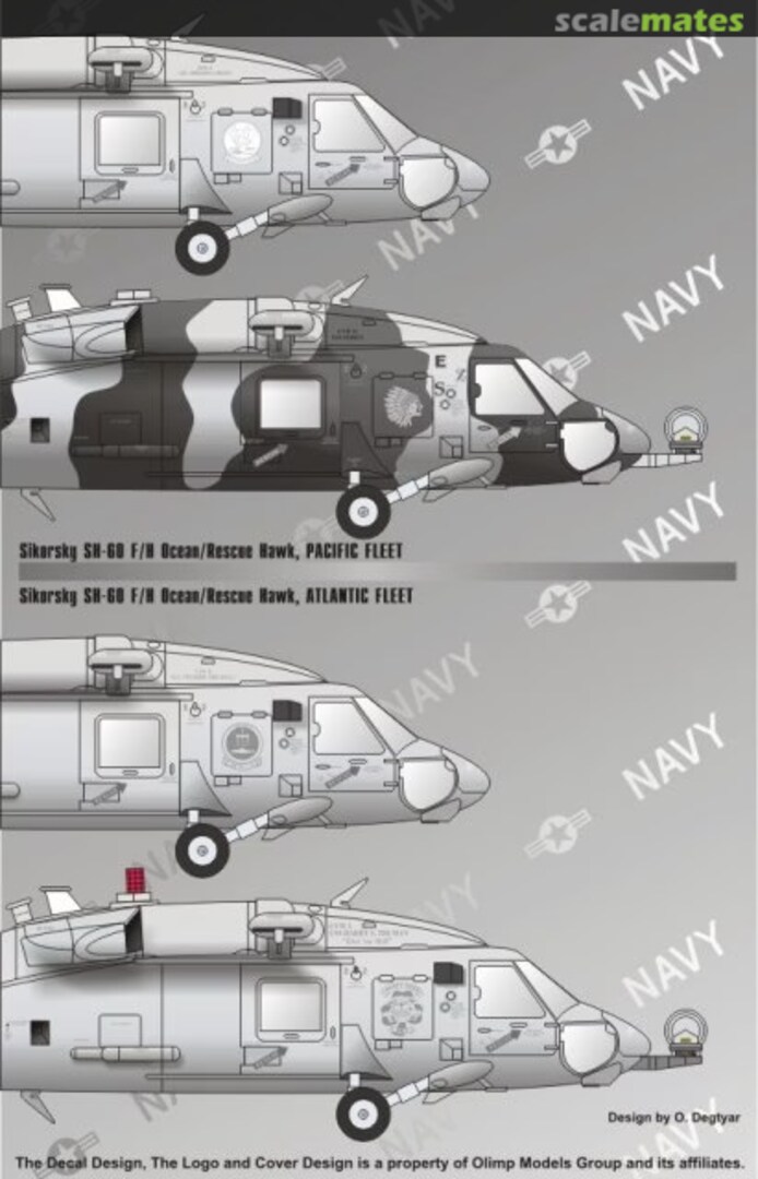 Contents Sikorsky SH-60 F/H Ocean/Rescue Hawk 72-21 Authentic Decals