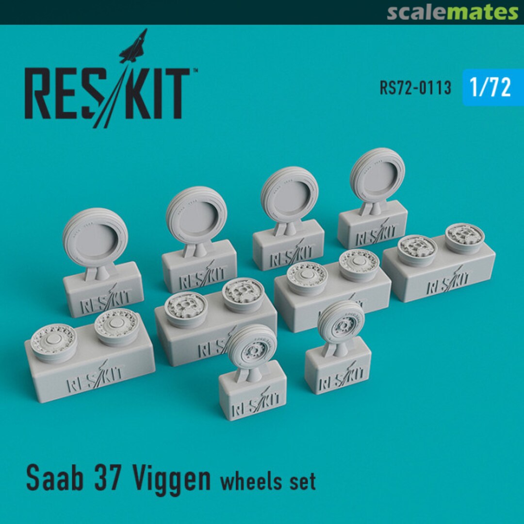 Boxart Saab 37 Viggen Wheels Set RS72-0113 ResKit