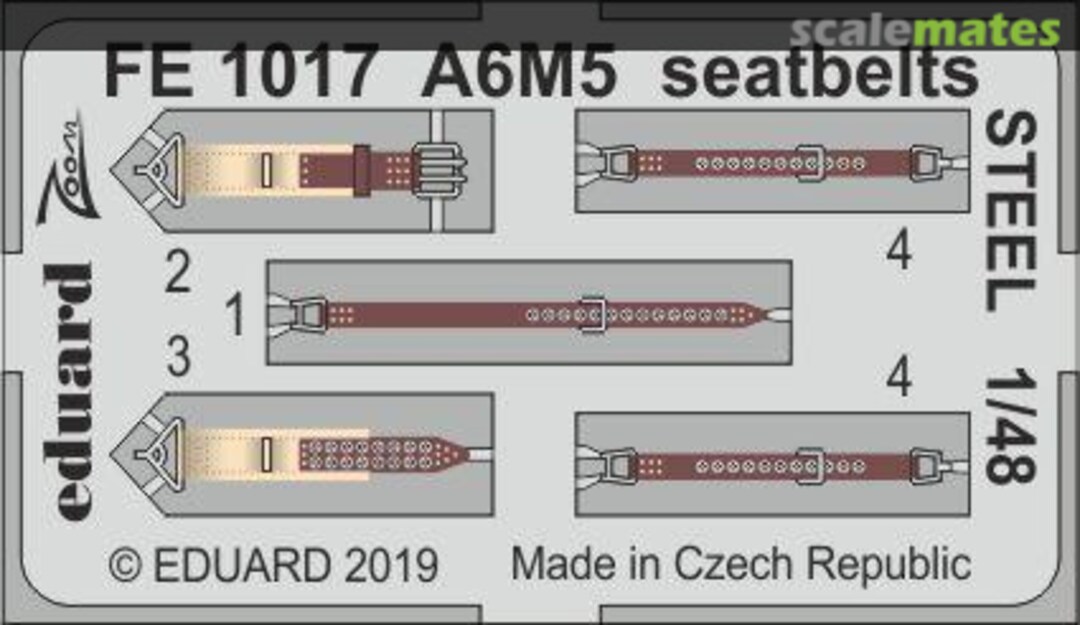 Boxart A6M5 seatbelts STEEL FE1017 Eduard