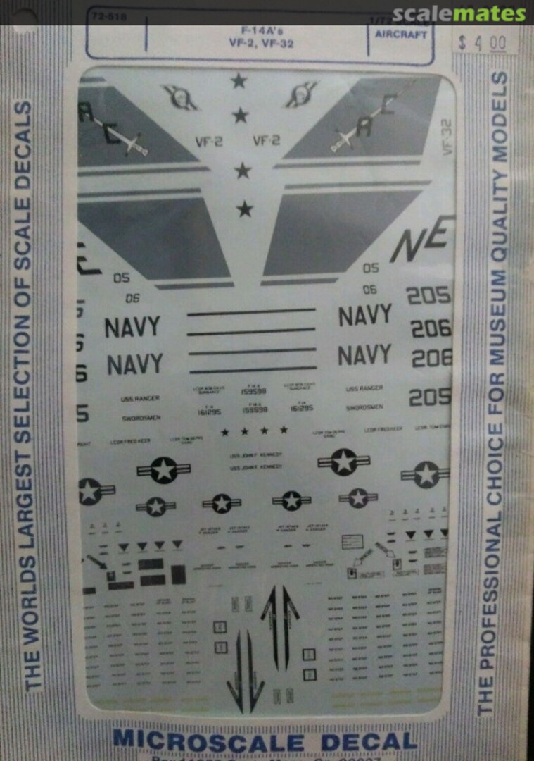 Boxart F-14A's 72-518 Microscale