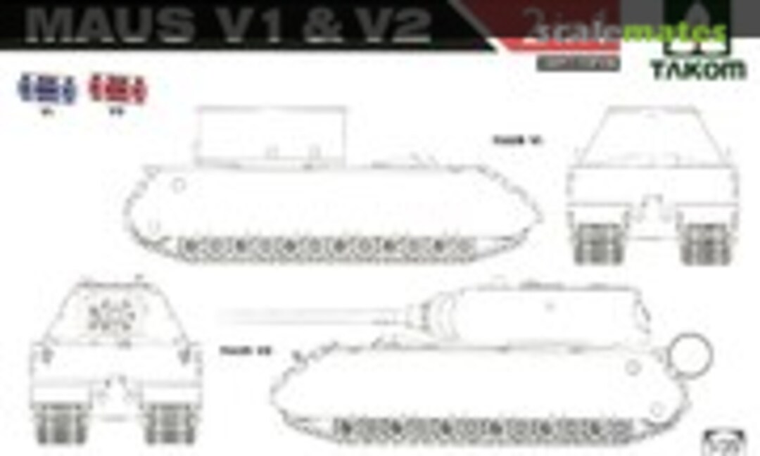 1:35 Maus V1 &amp; V2 (Takom 2050X)