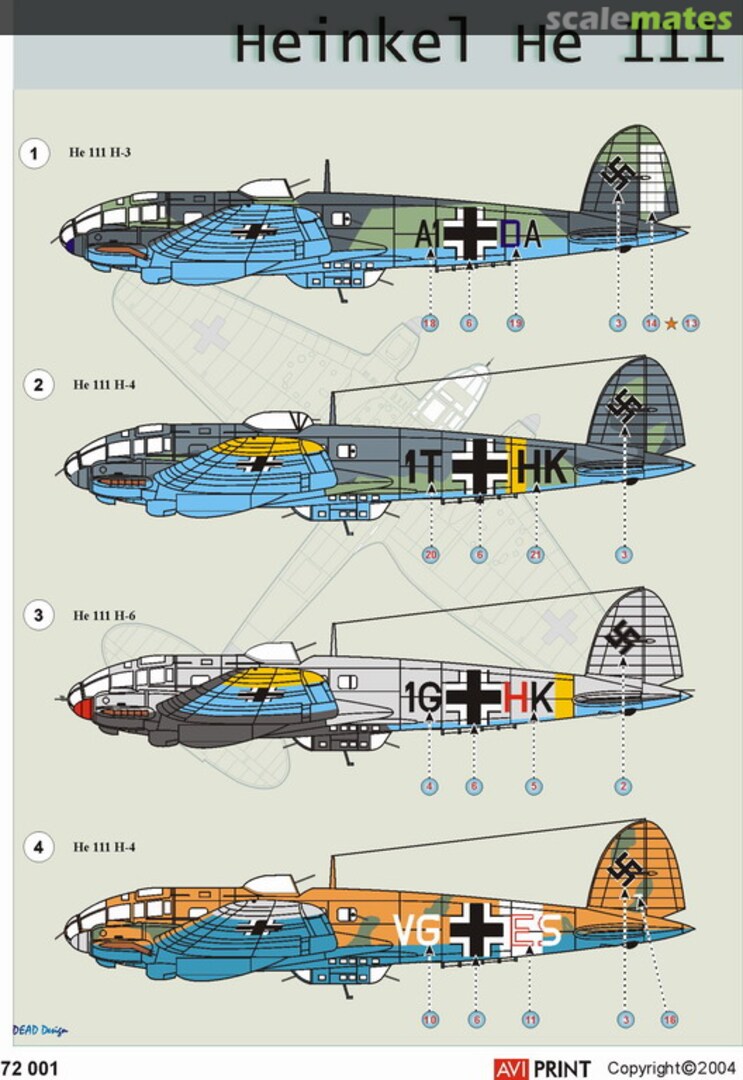 Boxart He-111 72001 AVI Print