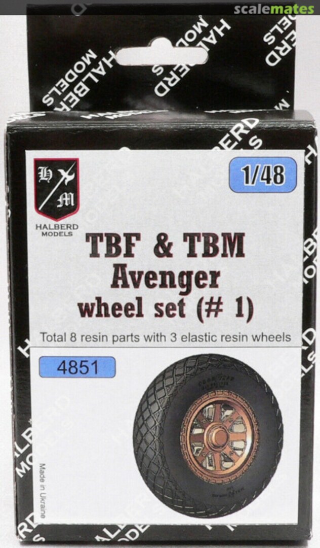 Boxart TBF-TBM Avenger wheel set 4851 Halberd Models