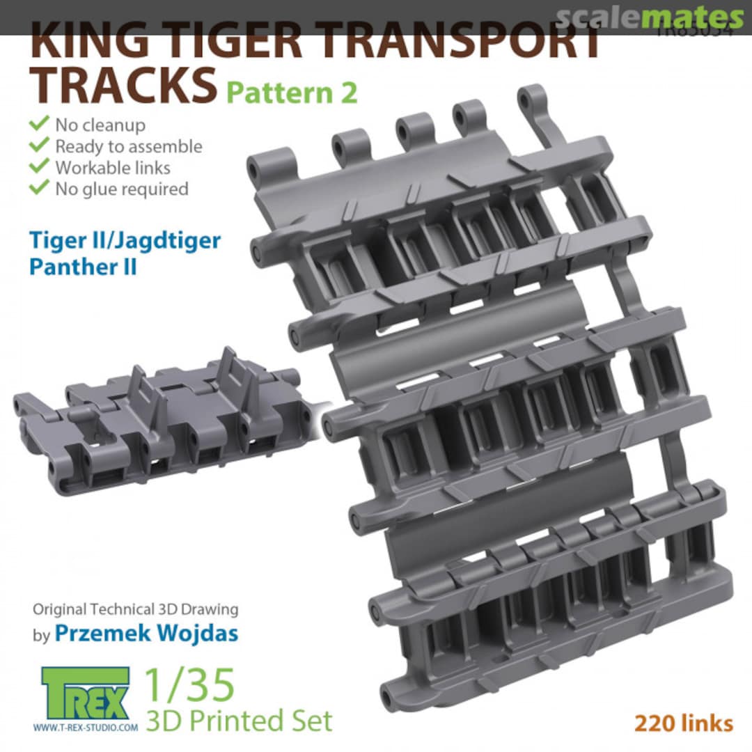 Boxart King Tiger Transport Tracks Pattern 2 TR85054 T-Rex Studio