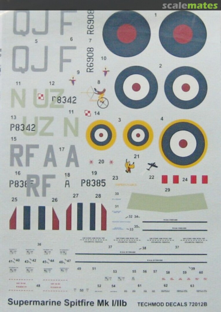 Boxart Supermarine Spitfire Mk I/IIB 72012B Techmod