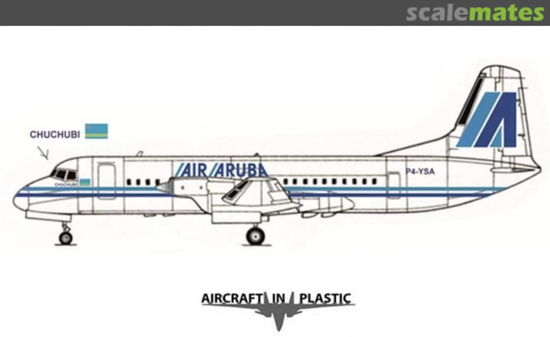 Boxart NAMC YS-11 Air Aruba AIPD-127 Aircraft in Plastic