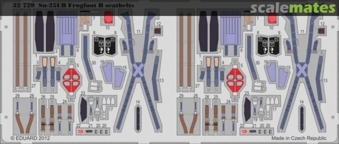 Boxart Su-25UB Frogfoot B seatbelts 32729 Eduard