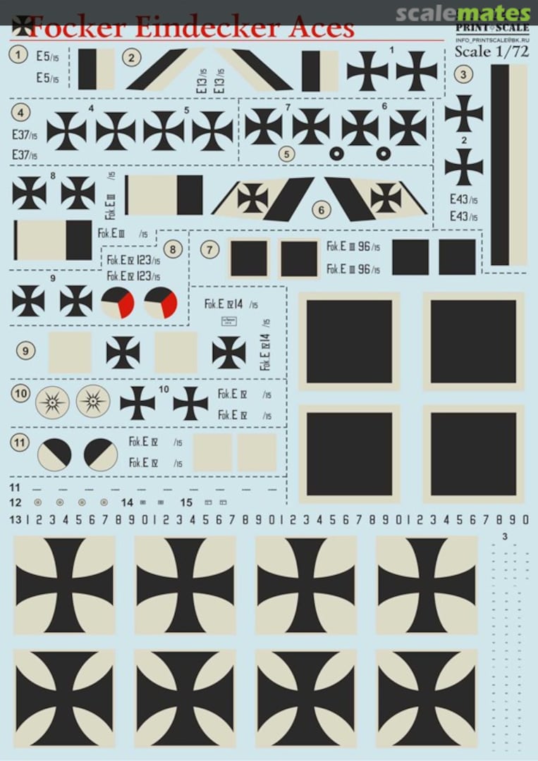 Boxart Fokker Eindecker Aces 72-213 Print Scale