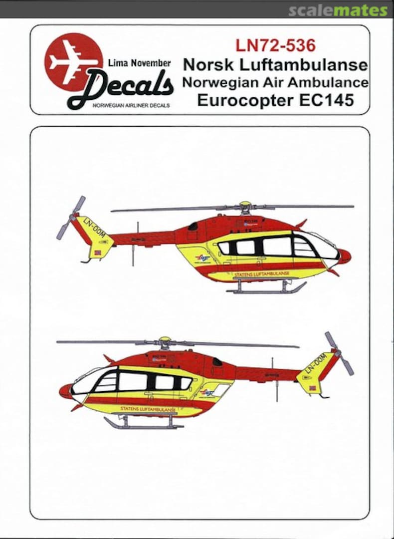 Boxart Eurocopter EC-145 LN72-536 Lima November Decals