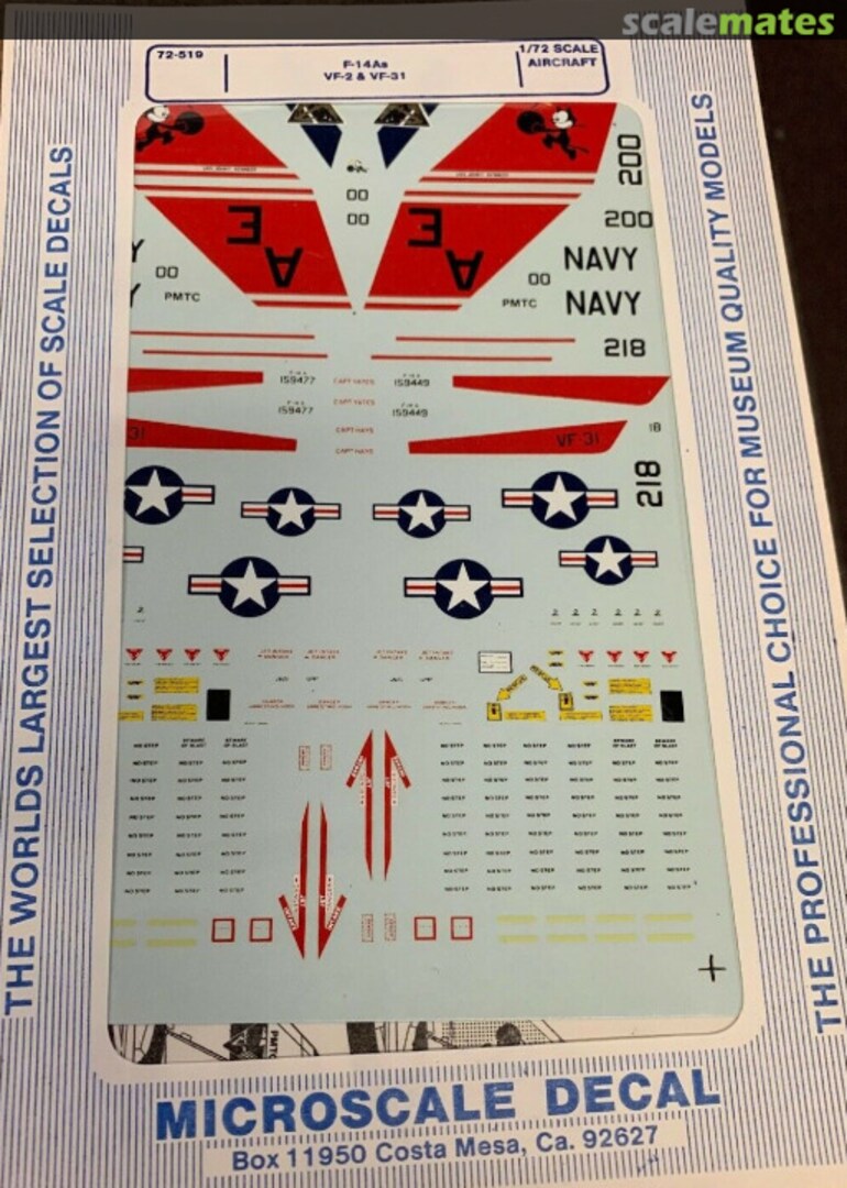 Boxart F-14A's 72-519 Microscale