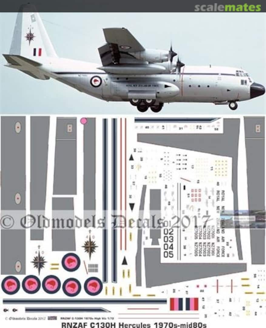 Boxart RNZAF C130H Hercules 1970-1985 Hi viz scheme OMD0189 Oldmodels Decals