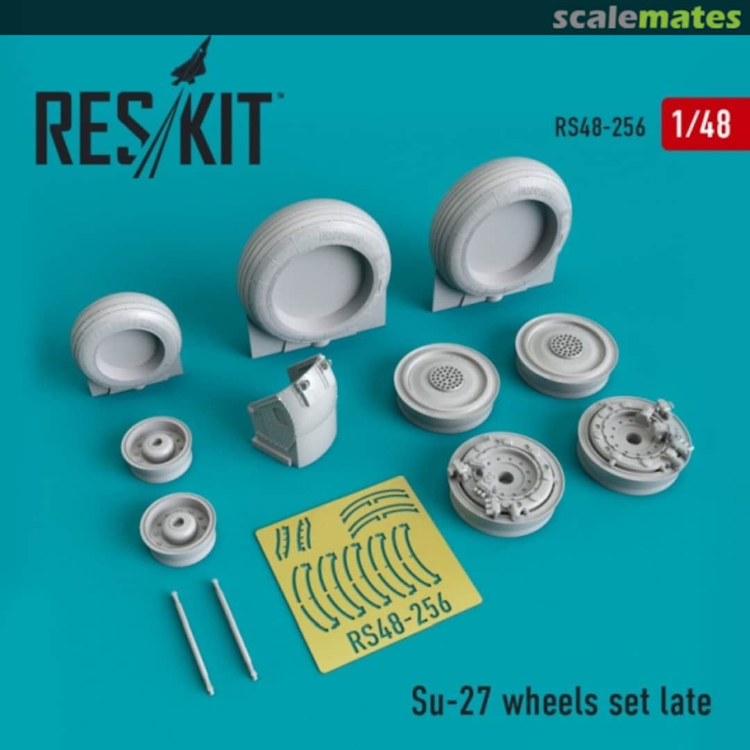 Boxart Su-27 wheels late RS48-0256 ResKit