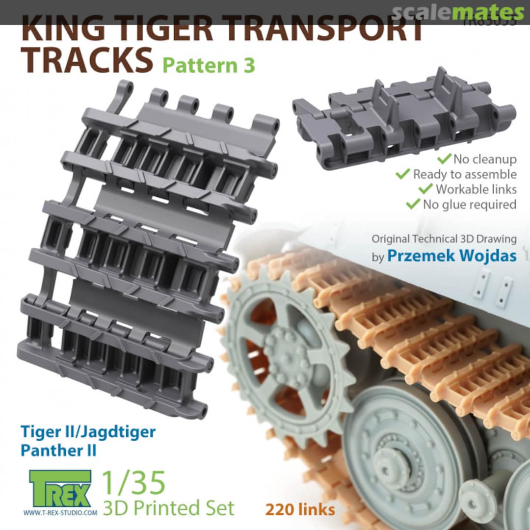 Boxart King Tiger Transport Tracks Pattern 3 TR85055 T-Rex Studio