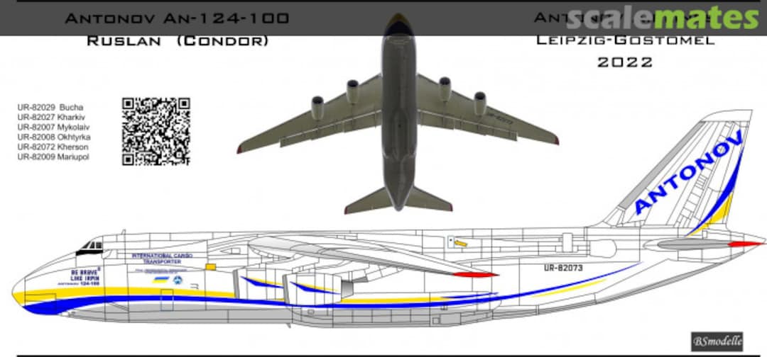 Boxart 144315 Antonov An-124 "Antonov Airlines" decal for aircraft BSM144315 BSmodelle