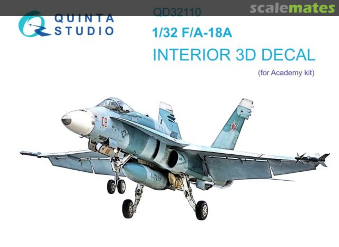 Boxart F/A-18A interior 3D decals QD32110 Quinta Studio