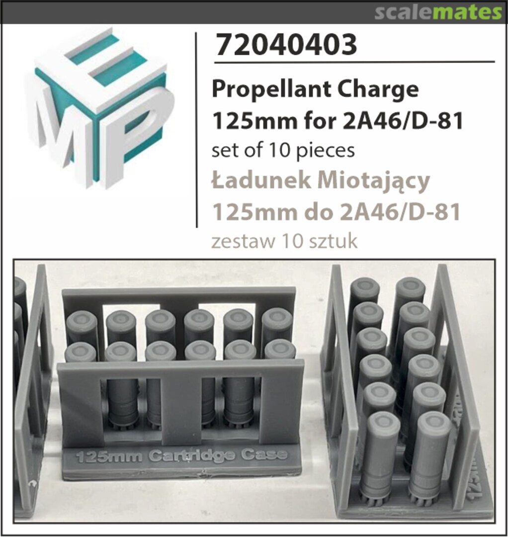 Boxart Propellant Charge 125mm for 2A46/D-81 72040403 EMP3d