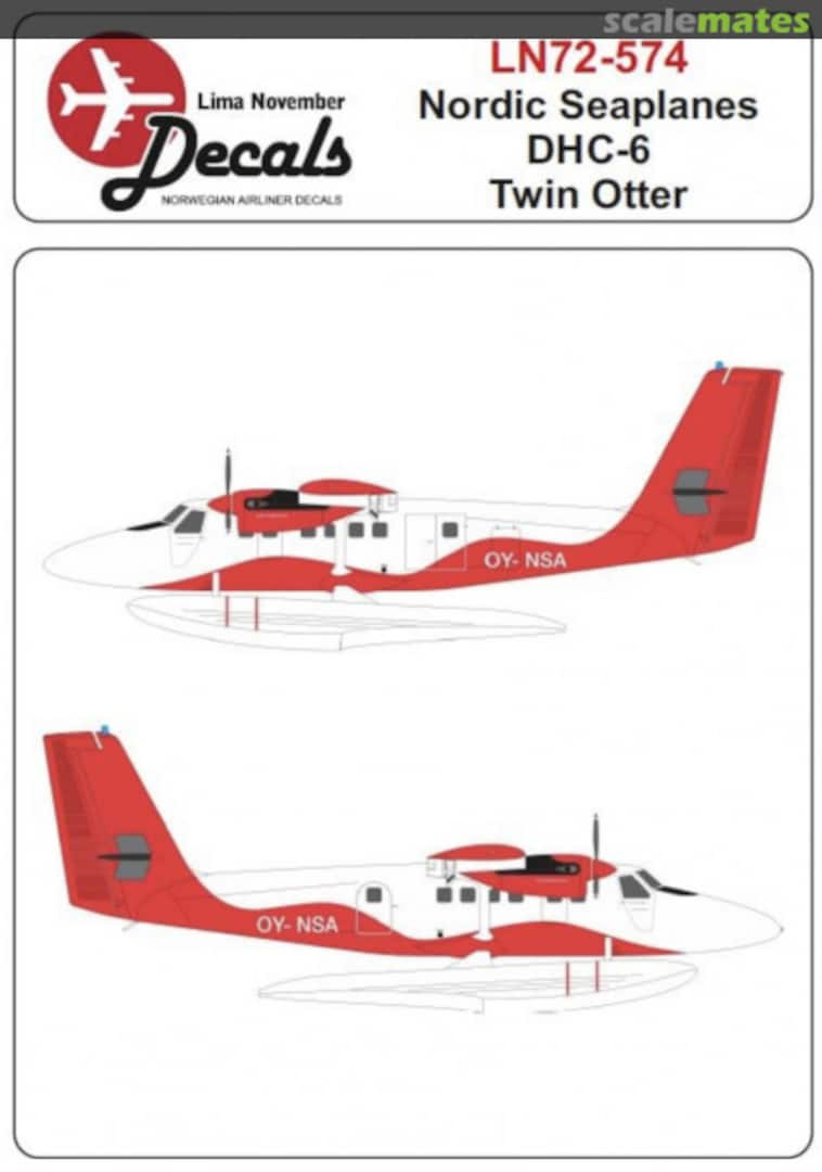 Boxart Nordic Seaplanes DHC-6 Twin Otter LN72-574 Lima November Decals