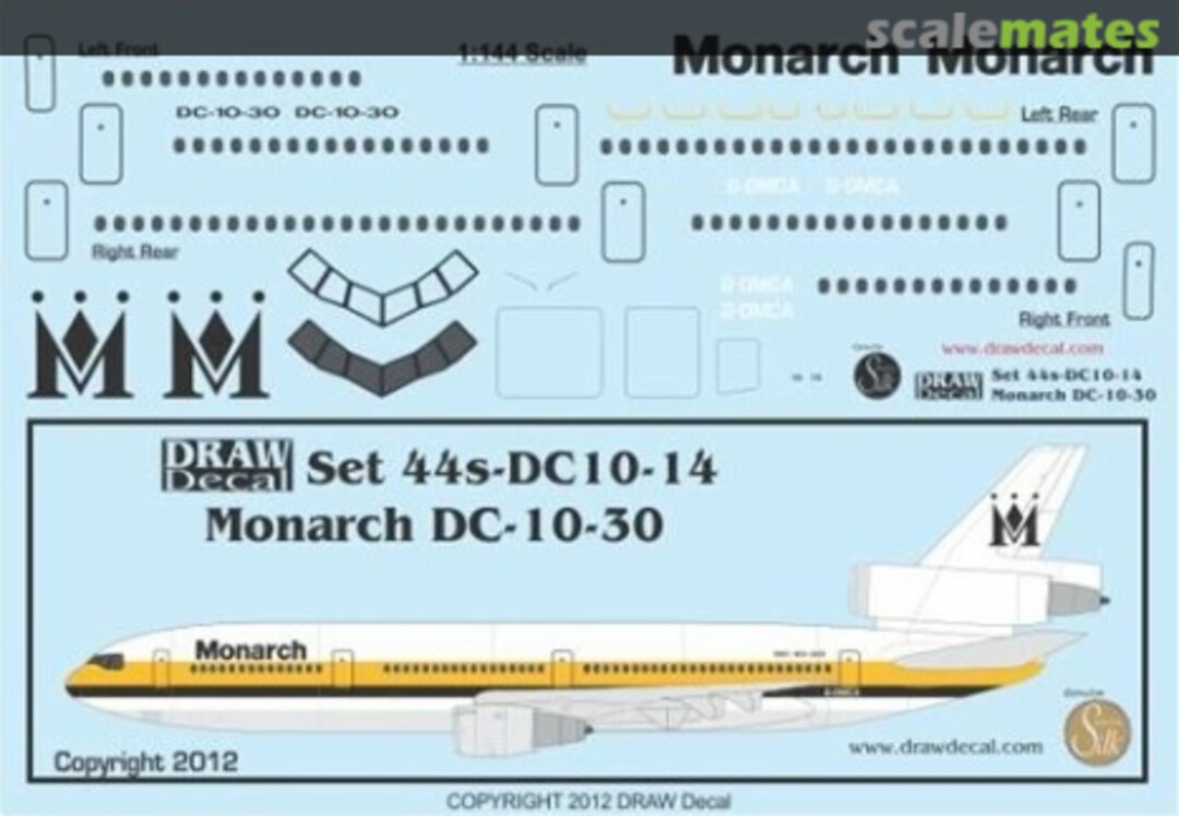 Boxart Monarch DC-10-30 44-DC10-14 Draw Decal