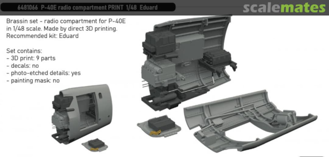 Boxart P-40E Radio Compartment  6481066 Eduard