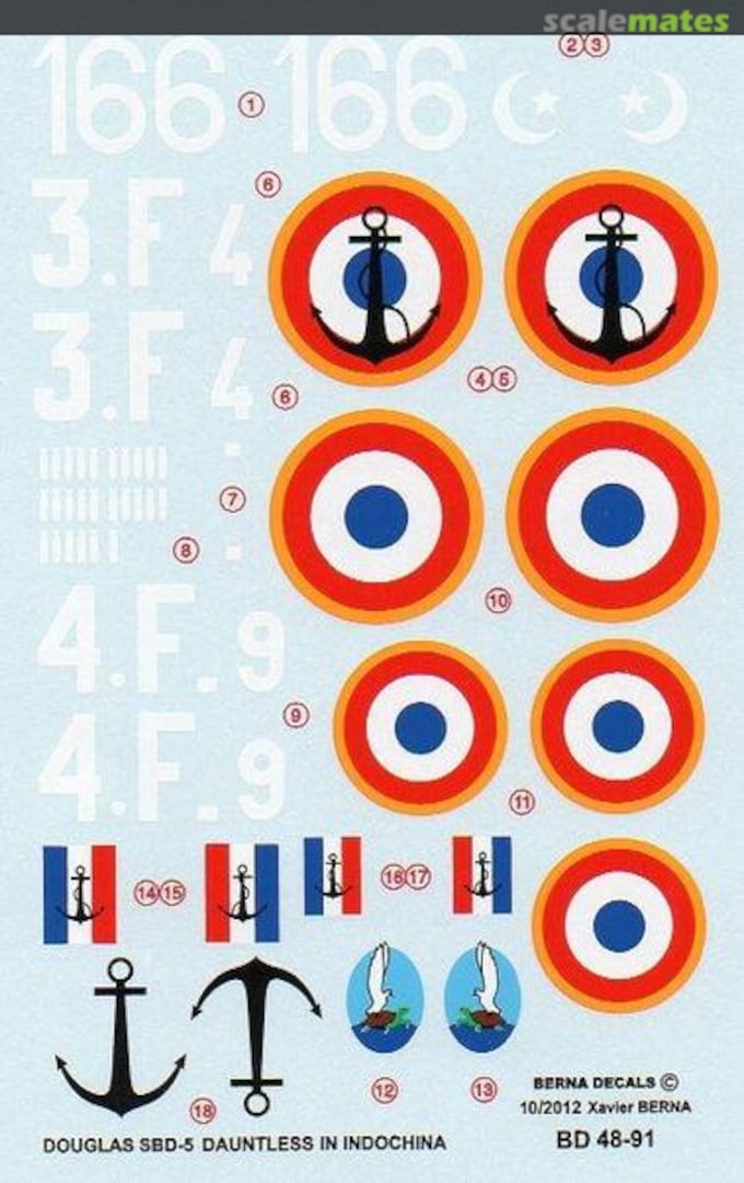 Boxart Douglas SBD Dauntless 5 BD 48-91 Berna Decals