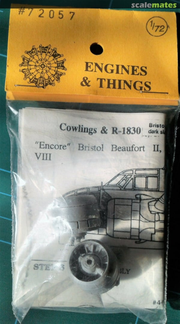 Boxart Cowlings & R-1830 engines for "Encore" Bristol Beaufort II, VIII 72057 Engines & Things