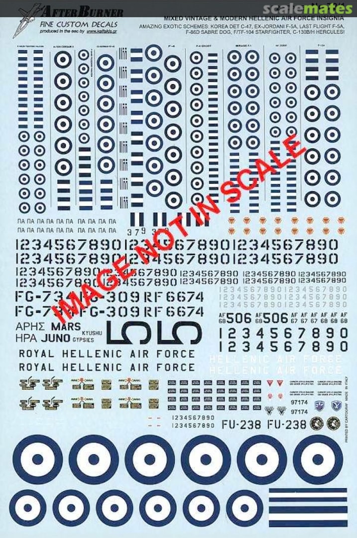 Boxart Mixed Vintage & Modern Hellenic Air Force Insignia 72/1 Kalfakis Hobbies